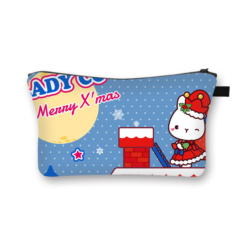 Wholesale Christmas Makeup Bags with Large Capacity Polyester Storage Bags